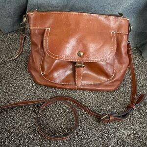 Patricia Nash Brown Leather Crossbody Bag